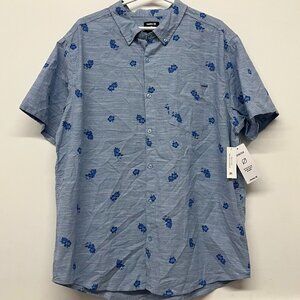 Men's Hurley OAO Stretch Print Short Sleeve Button Front Shirt